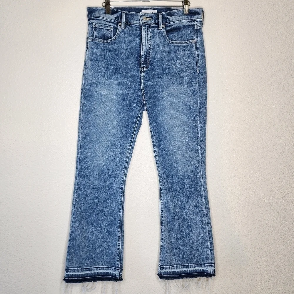 LOFT Flare Crop Blue Jeans 29/8